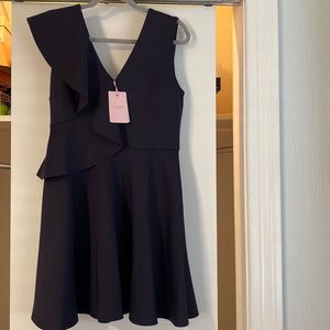 Ted Baker ruffle detail Navy dress